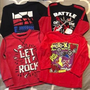 Bundle of 4 boys long sleeve t shirt